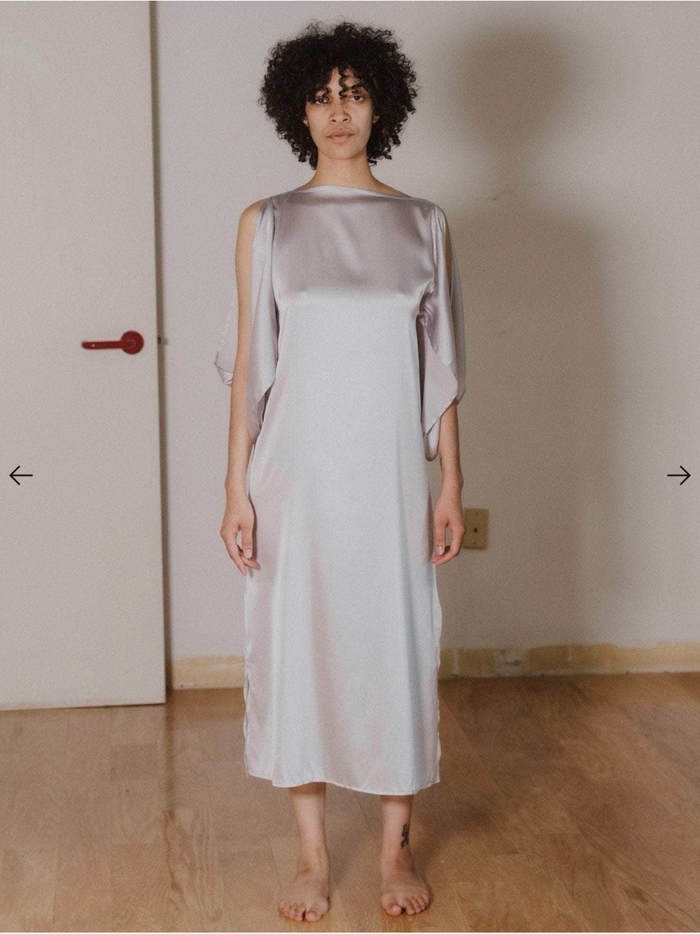 Baserange City Long Sleeve Dress - Silk Satin